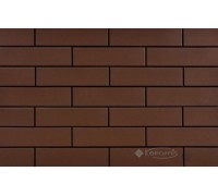 Фасадная плитка Cerrad Brown 24,5x6,5 коричневая гладкая