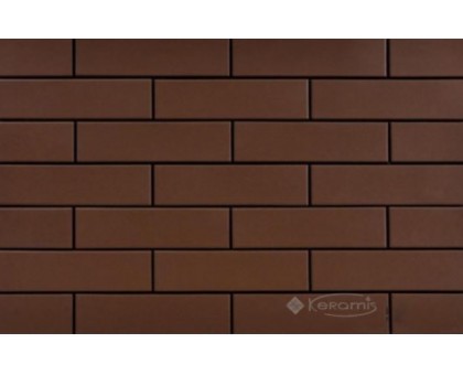 Фасадная плитка Cerrad Brown 24,5x6,5 коричневая гладкая