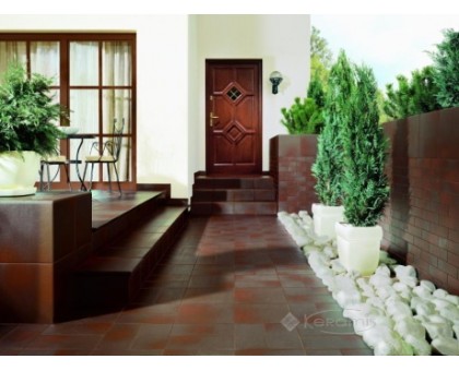 Фасадная плитка Cerrad Brown 24,5x6,5 коричневая гладкая